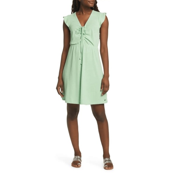 Roxy Flirty Vibes Knit Dress | Bright Green | Size Small - Picture 1 of 9